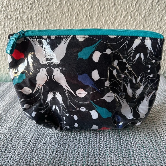 Bird print makeup bag and pencil case bags new NWOT - Picture 7 of 9